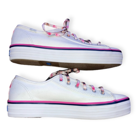 Keds x Elizabeth and James Womens triple kick canvas shoes - Picture 2 of 7